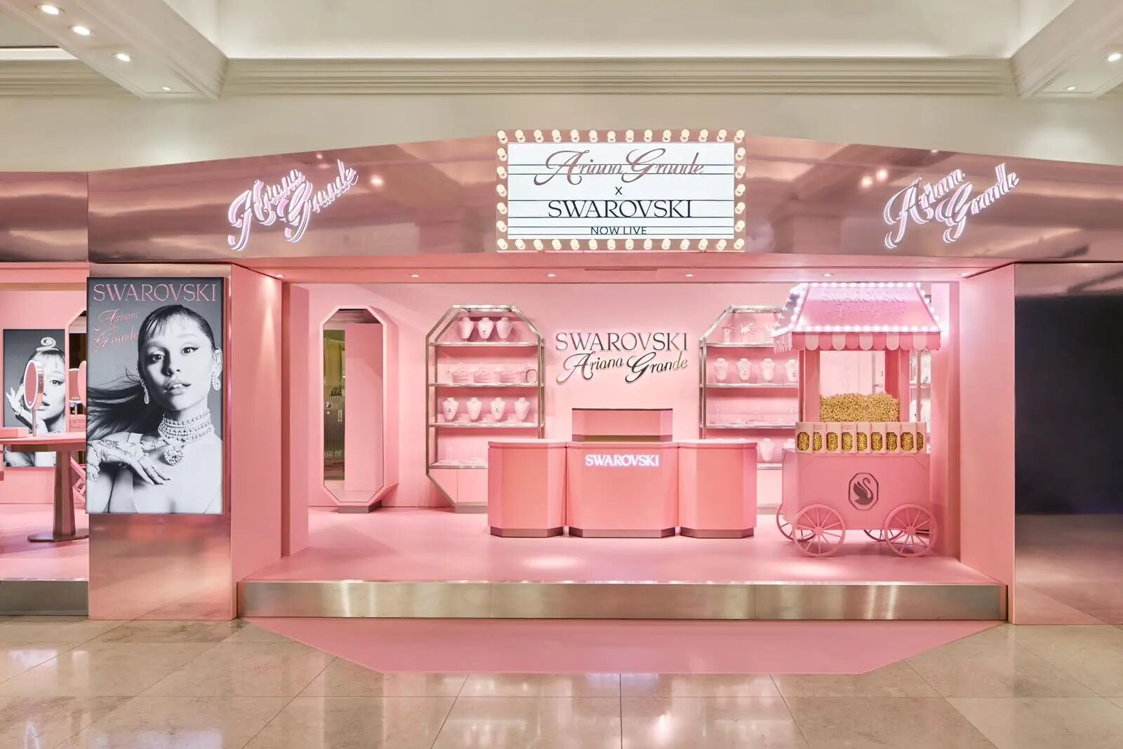 Ariana Grande campaign visual merchandising